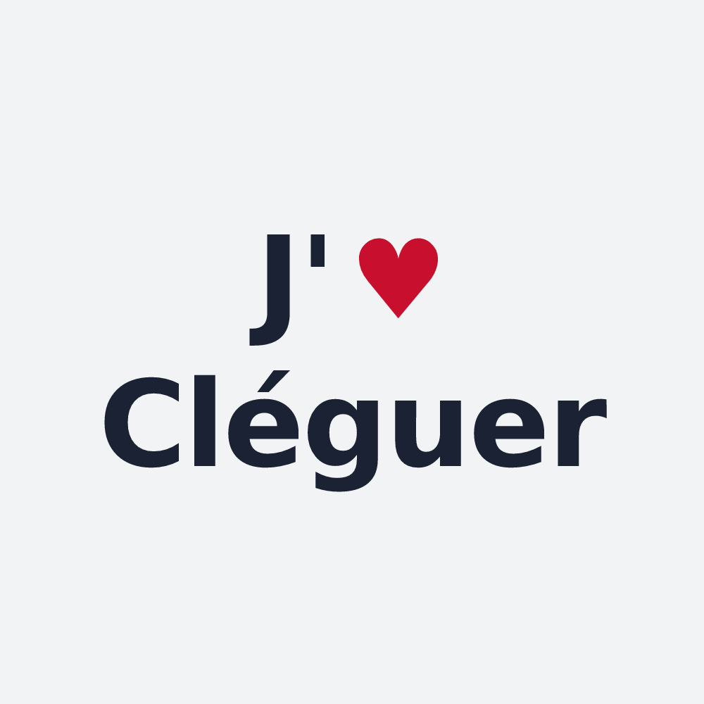 Poster personnalisé Cléguer — design J'aime Cléguer