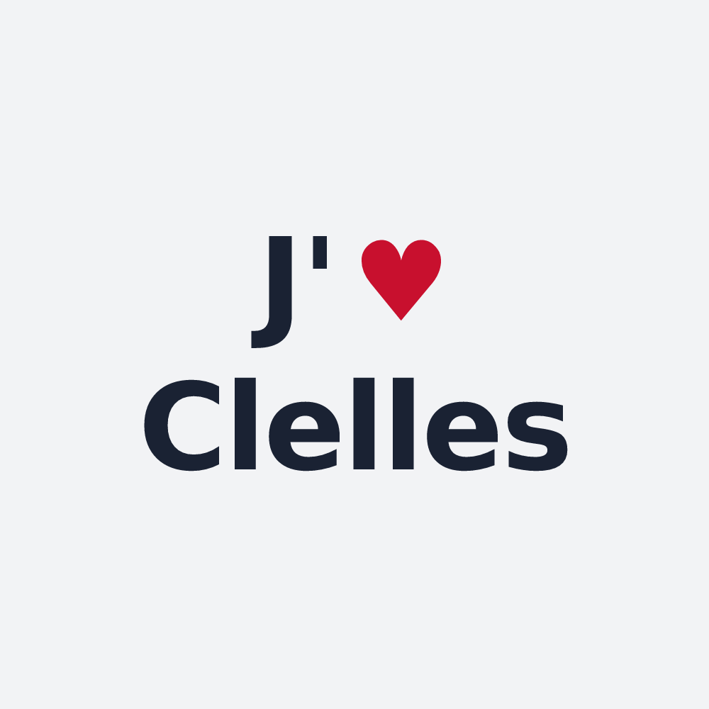 Poster personnalisé Clelles — design J'aime Clelles