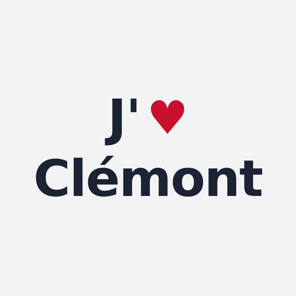 Poster personnalisé Clémont — design J'aime Clémont