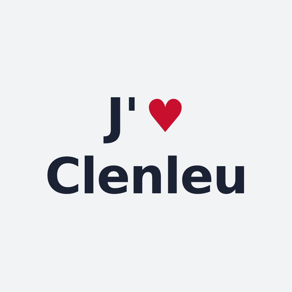 Poster personnalisé Clenleu — design J'aime Clenleu