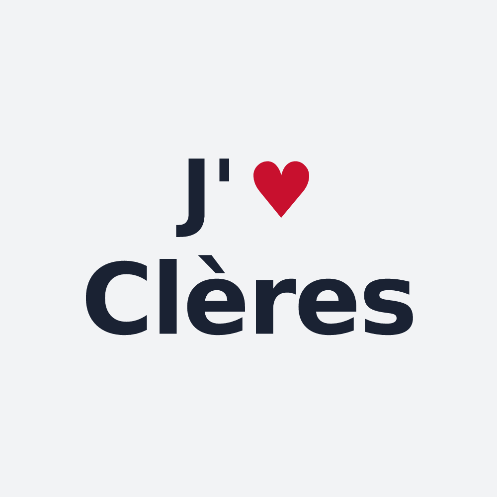Poster personnalisé Clères — design J'aime Clères
