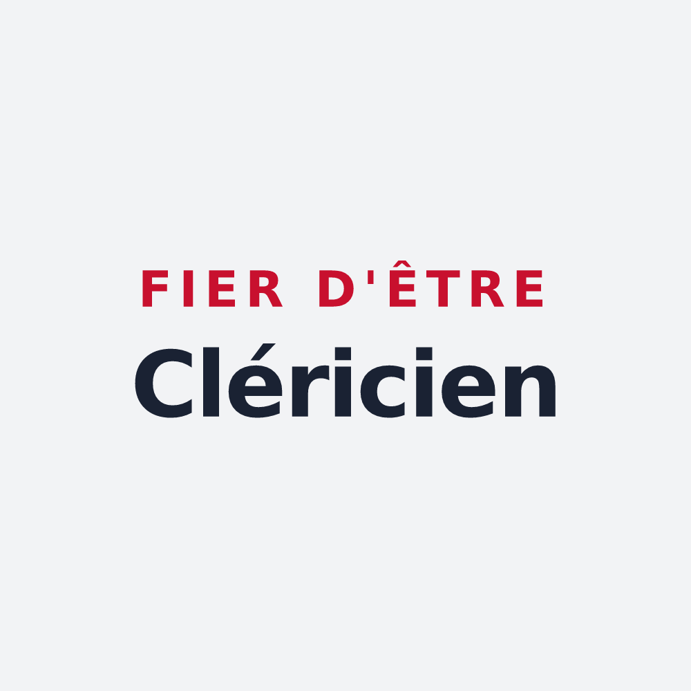 Poster « Fier d'être Cléricien » — design pour Clérey