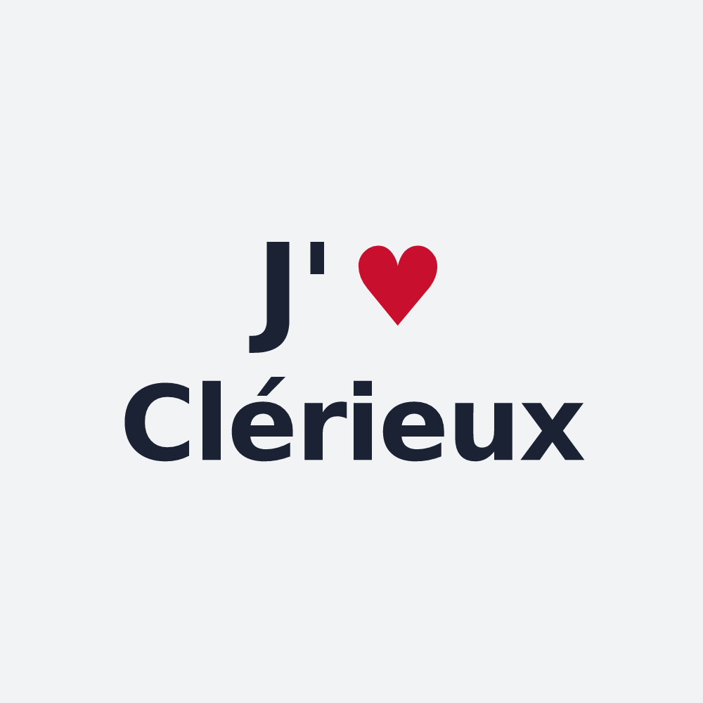 Poster personnalisé Clérieux — design J'aime Clérieux