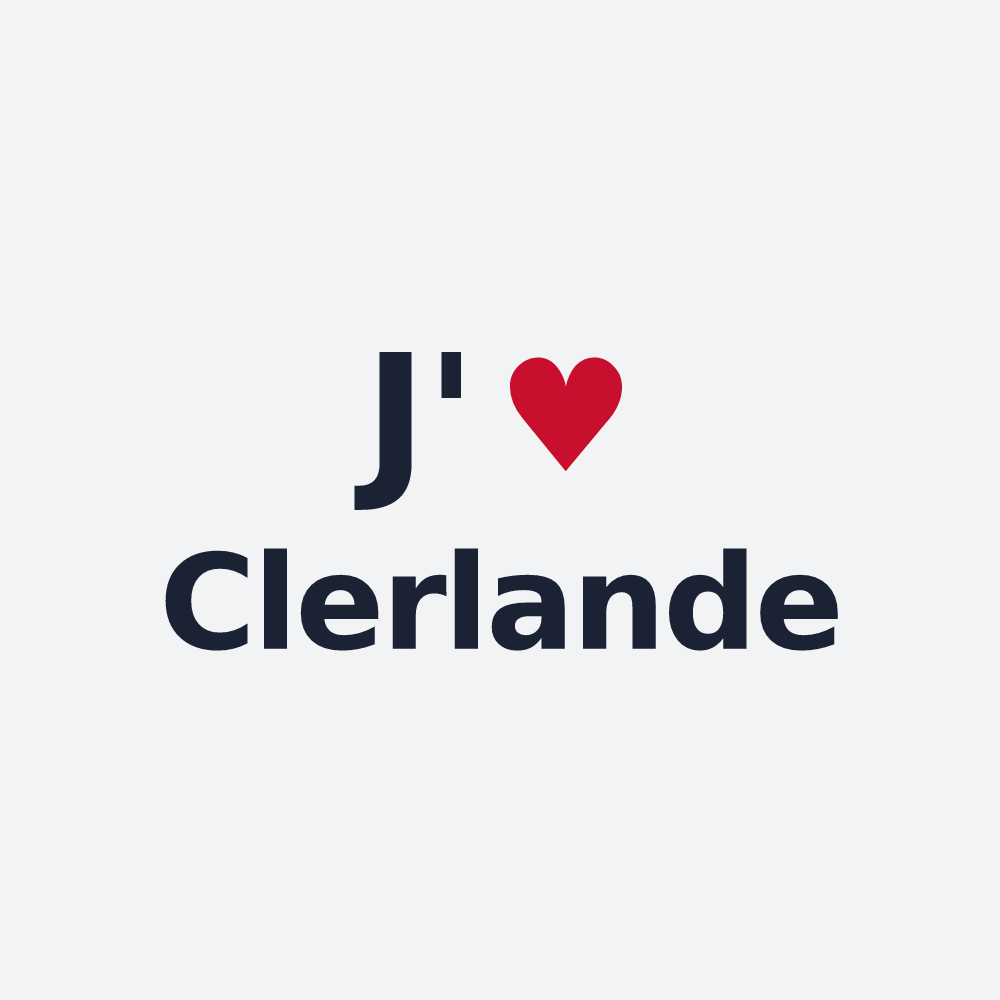 Poster personnalisé Clerlande — design J'aime Clerlande