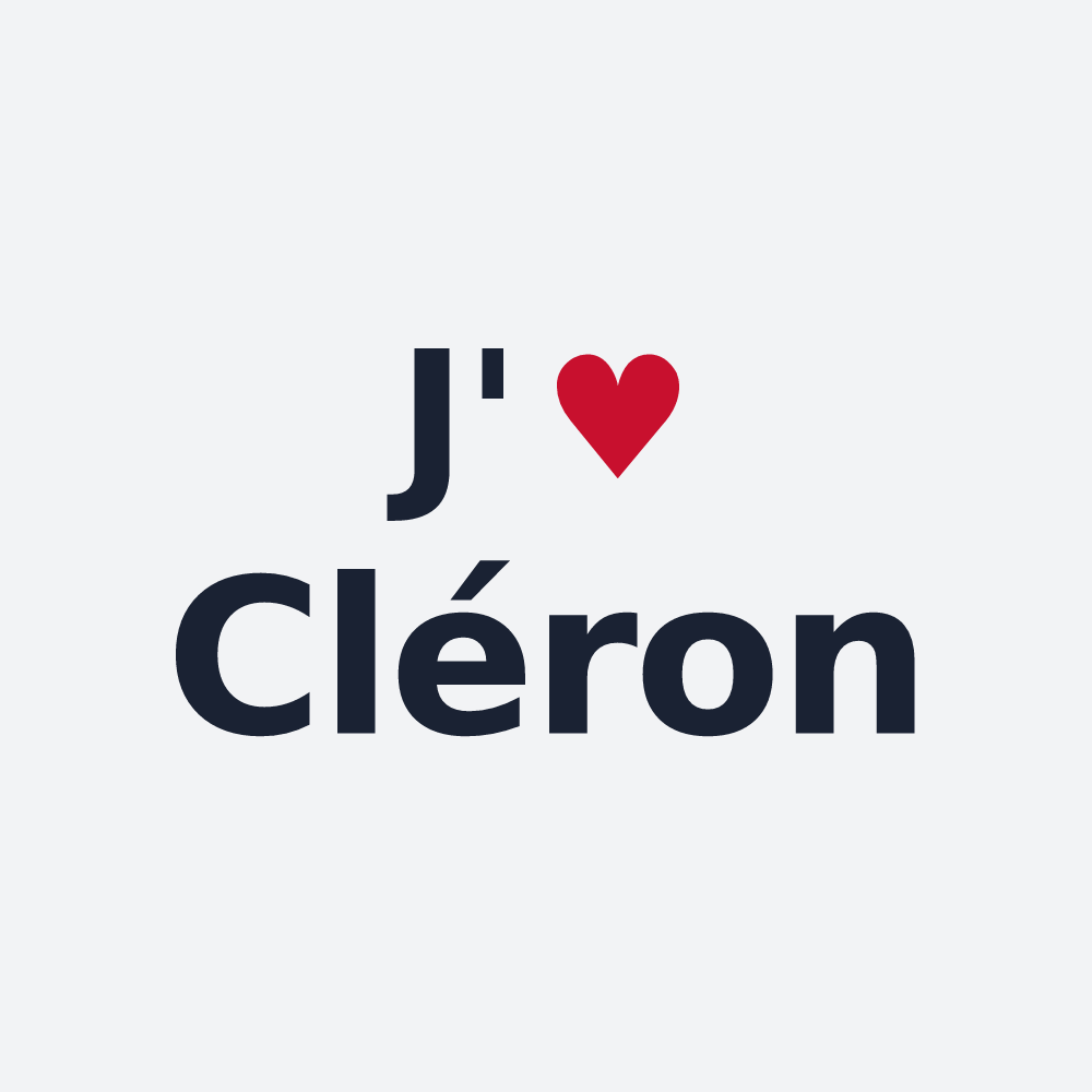 Poster personnalisé Cléron — design J'aime Cléron