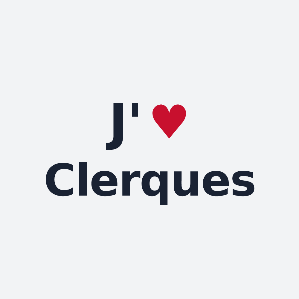 Poster personnalisé Clerques — design J'aime Clerques