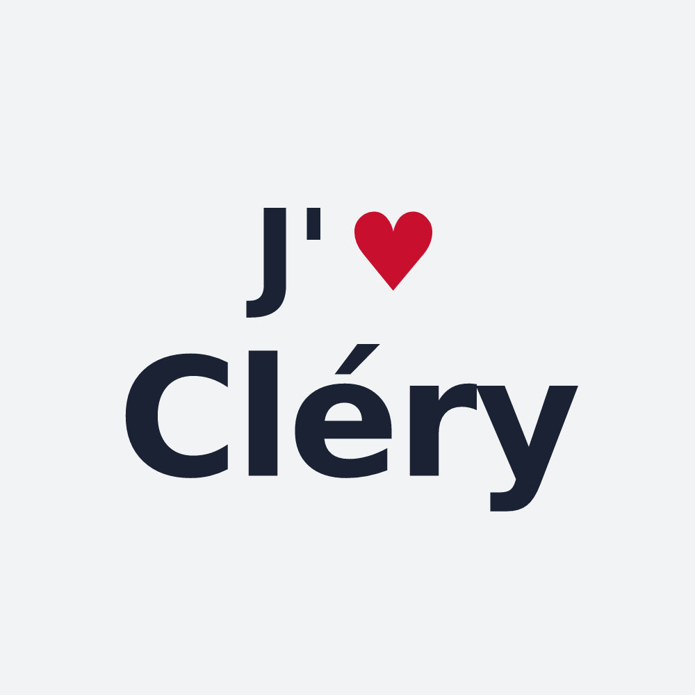 Poster personnalisé Cléry — design J'aime Cléry