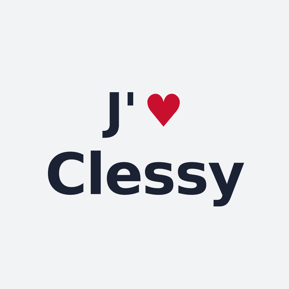 Poster personnalisé Clessy — design J'aime Clessy