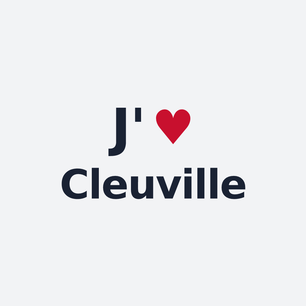 Poster personnalisé Cleuville — design J'aime Cleuville