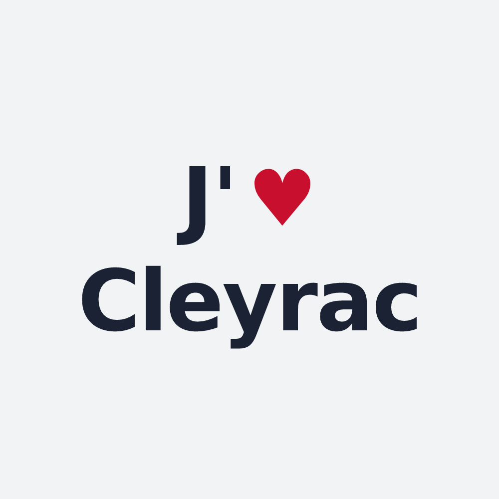 Poster personnalisé Cleyrac — design J'aime Cleyrac