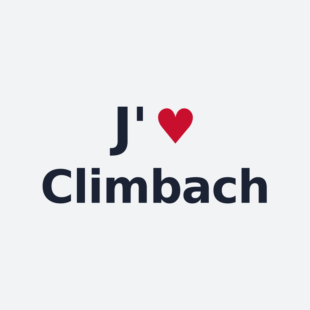 Poster personnalisé Climbach — design J'aime Climbach