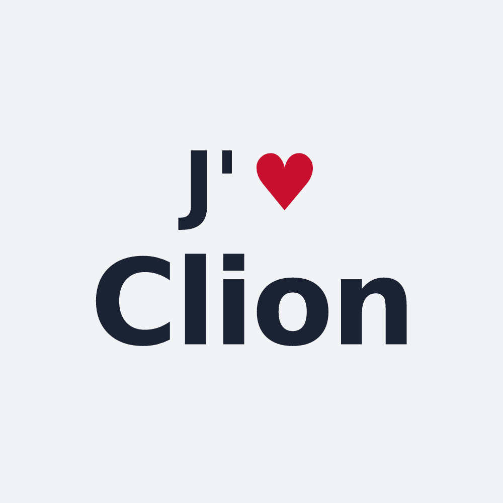 Poster personnalisé Clion — design J'aime Clion