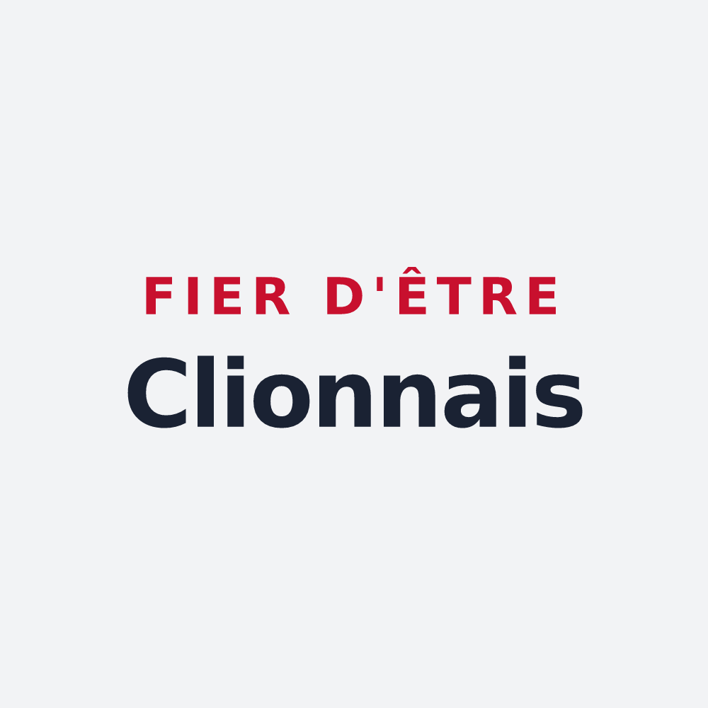 Poster « Fier d'être Clionnais » — design pour Clion