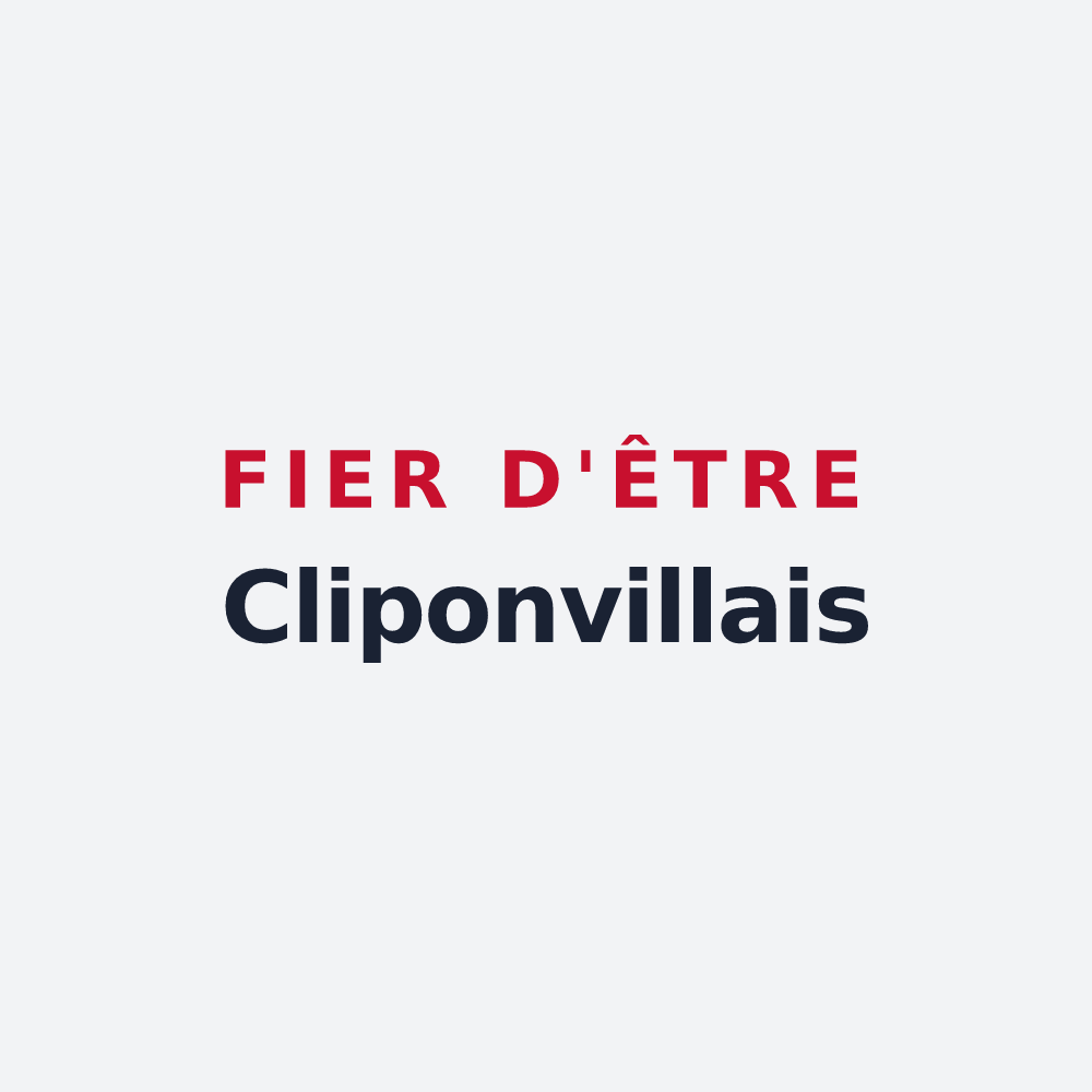 Poster « Fier d'être Cliponvillais » — design pour Cliponville