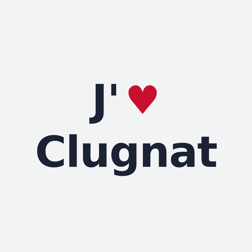 Poster personnalisé Clugnat — design J'aime Clugnat