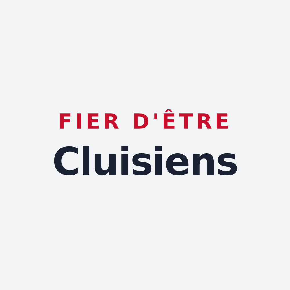 Poster « Fier d'être Cluisiens » — design pour Cluis