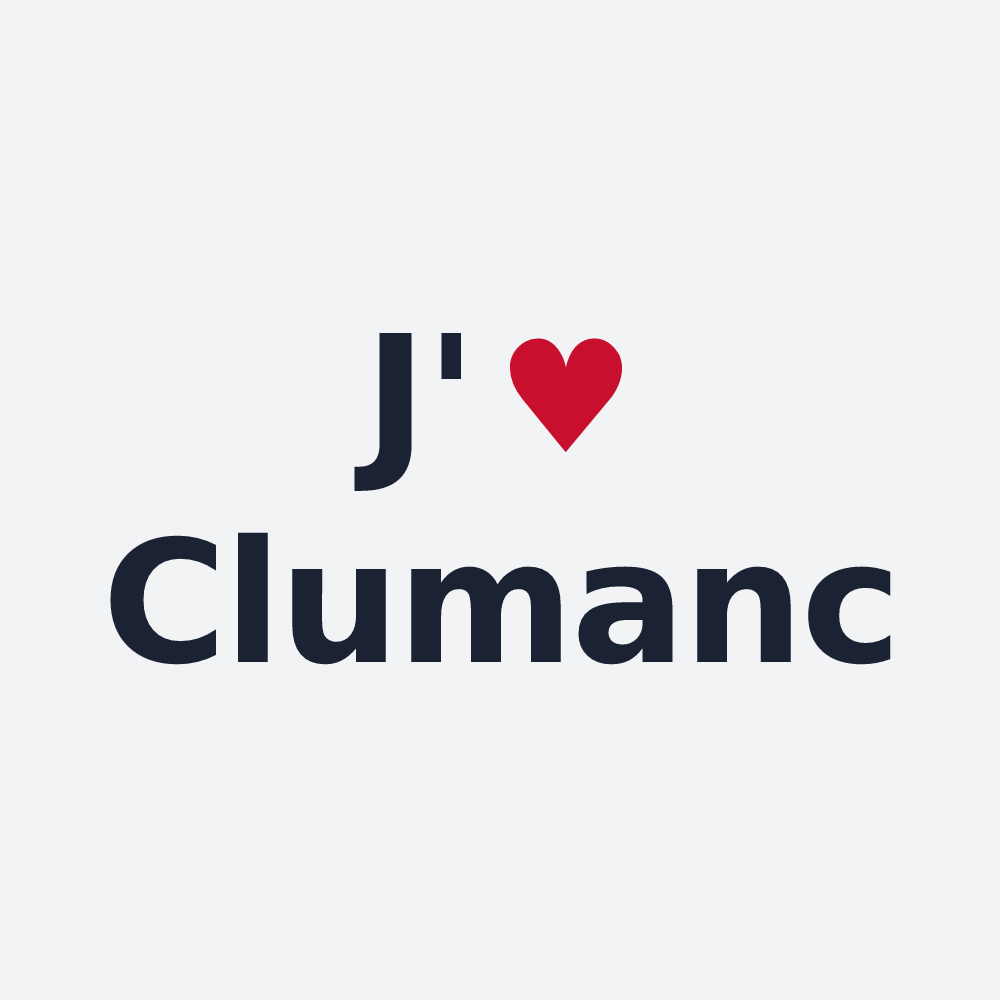 Poster personnalisé Clumanc — design J'aime Clumanc
