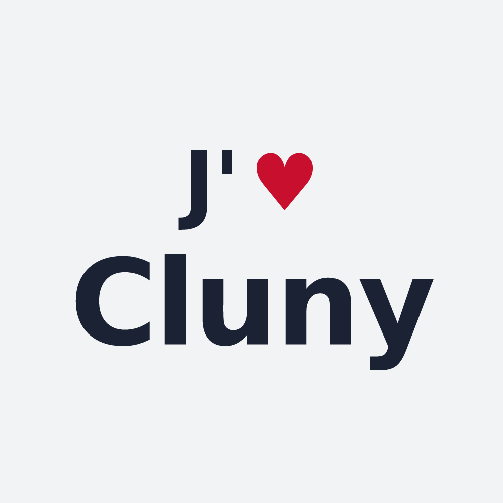 Poster personnalisé Cluny — design J'aime Cluny