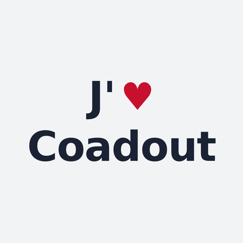 Poster personnalisé Coadout — design J'aime Coadout