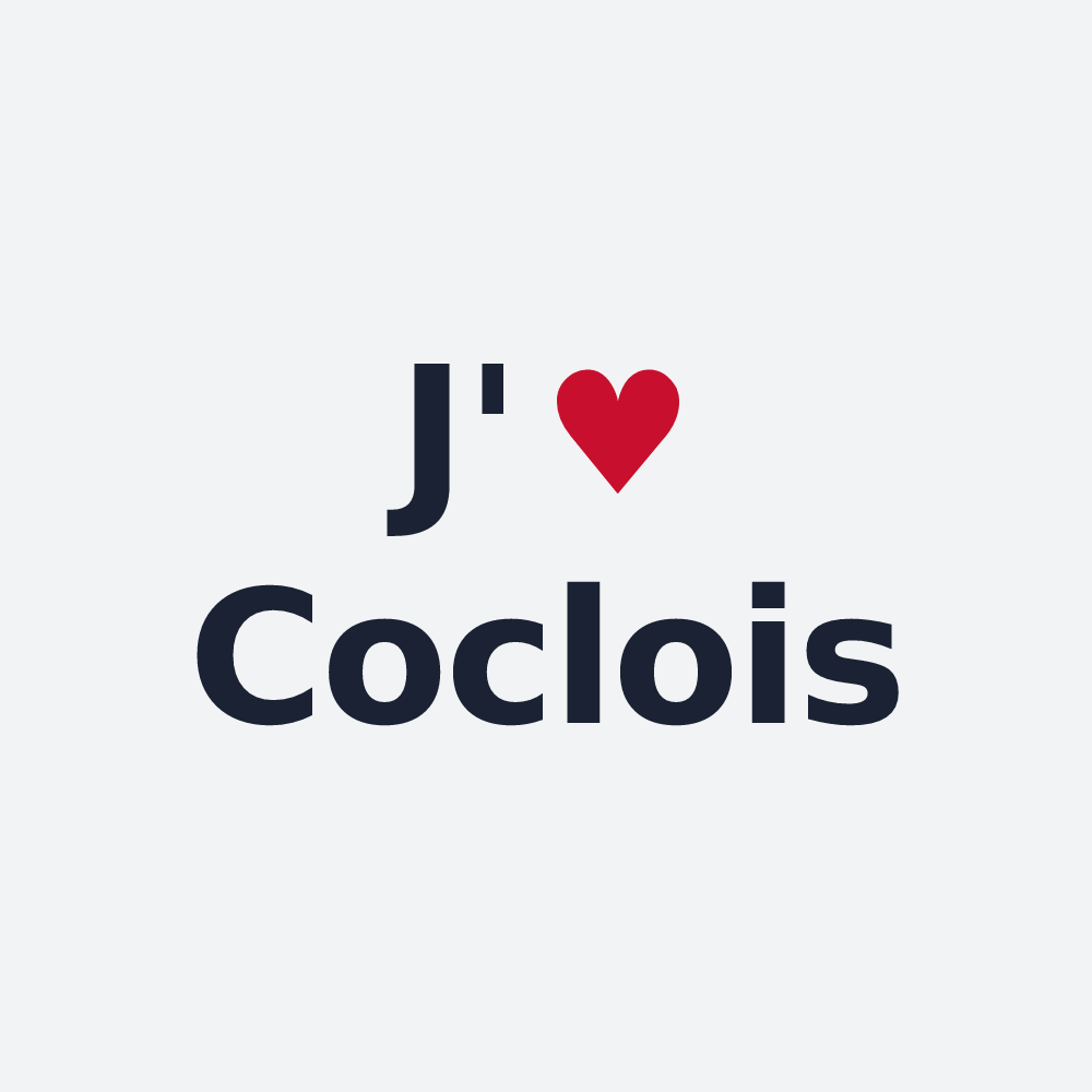 Poster personnalisé Coclois — design J'aime Coclois