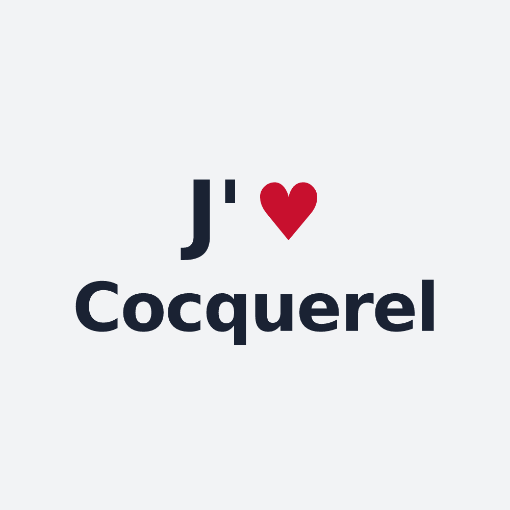 Poster personnalisé Cocquerel — design « J'aime Cocquerel » imprimé sur le poster