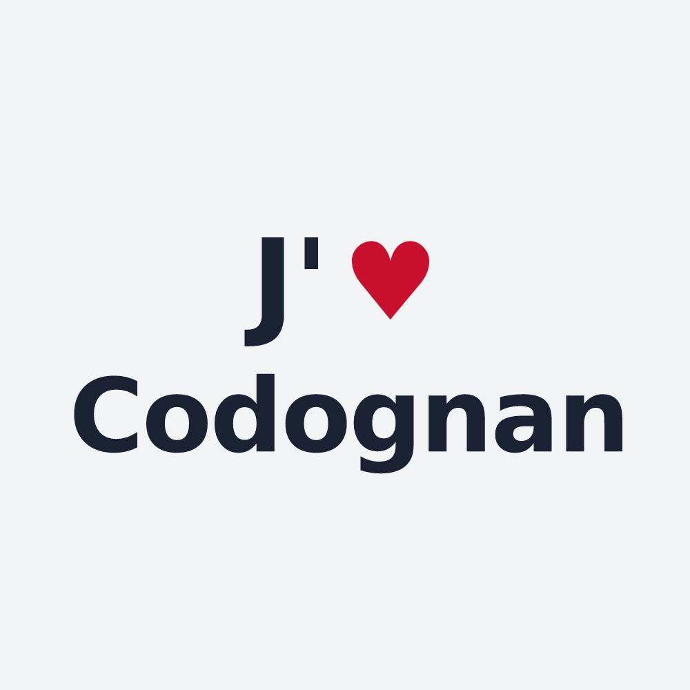 Poster personnalisé Codognan — design J'aime Codognan