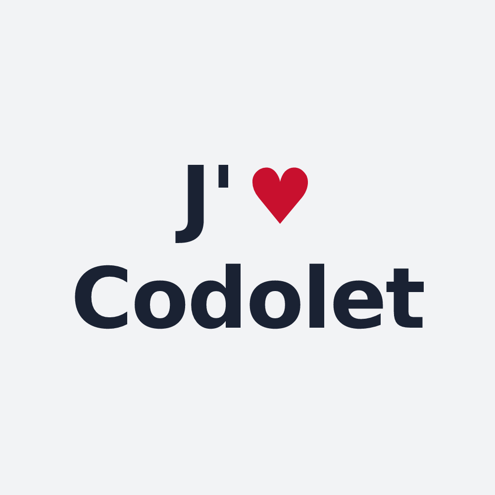 Poster personnalisé Codolet — design J'aime Codolet
