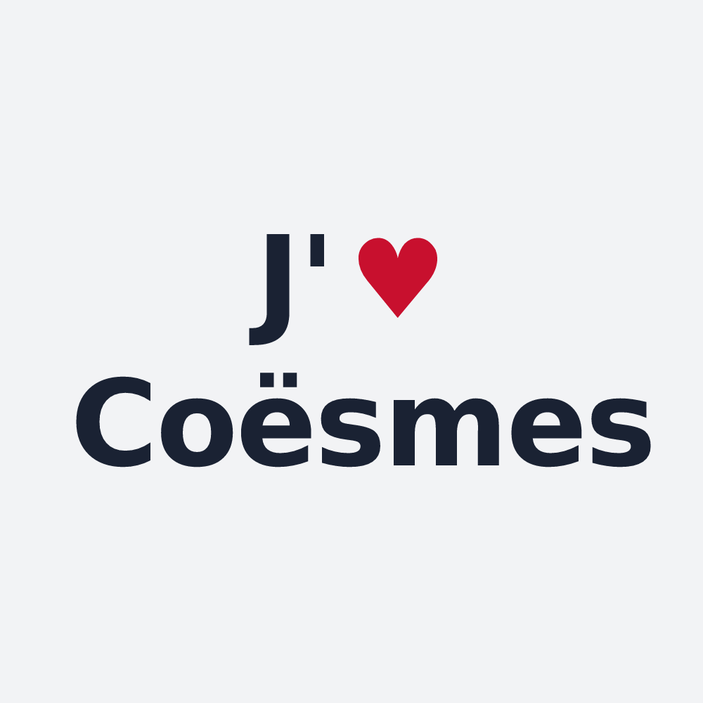 Poster personnalisé Coësmes — design J'aime Coësmes