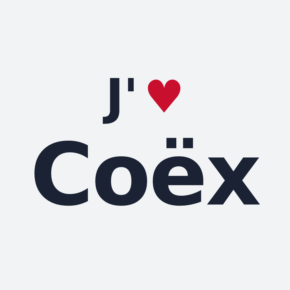 Poster personnalisé Coëx — design J'aime Coëx