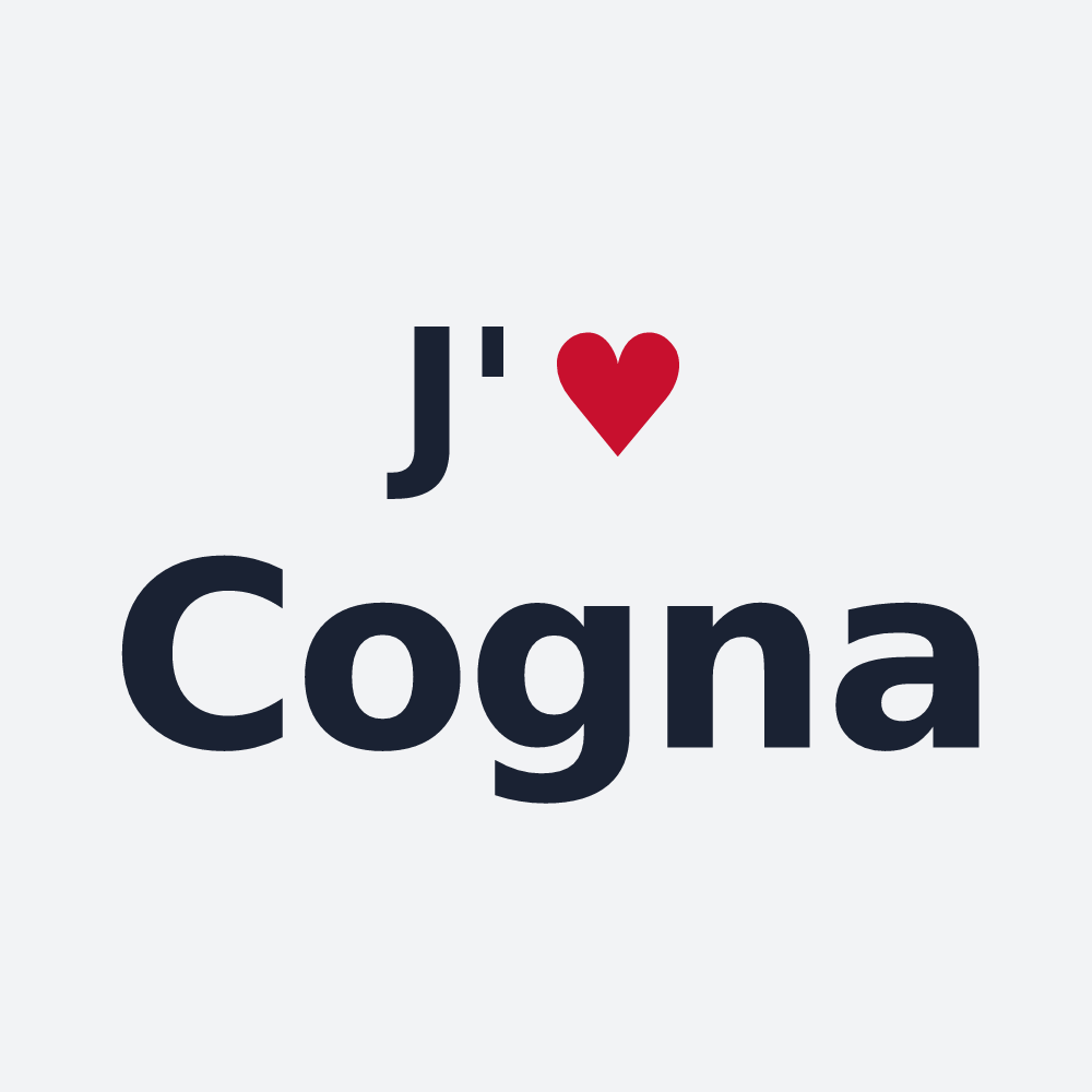 Poster personnalisé Cogna — design J'aime Cogna