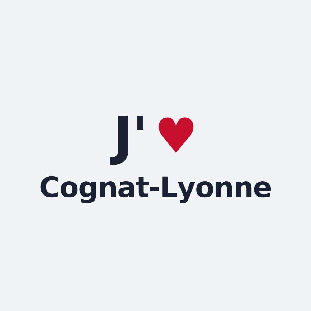 Poster personnalisé Cognat-Lyonne — design J'aime Cognat-Lyonne