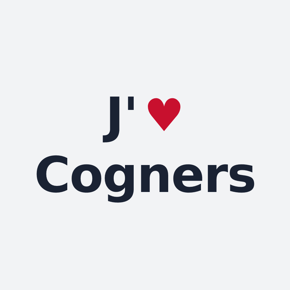 Poster personnalisé Cogners — design J'aime Cogners