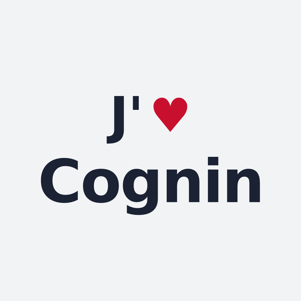 Poster personnalisé Cognin — design J'aime Cognin