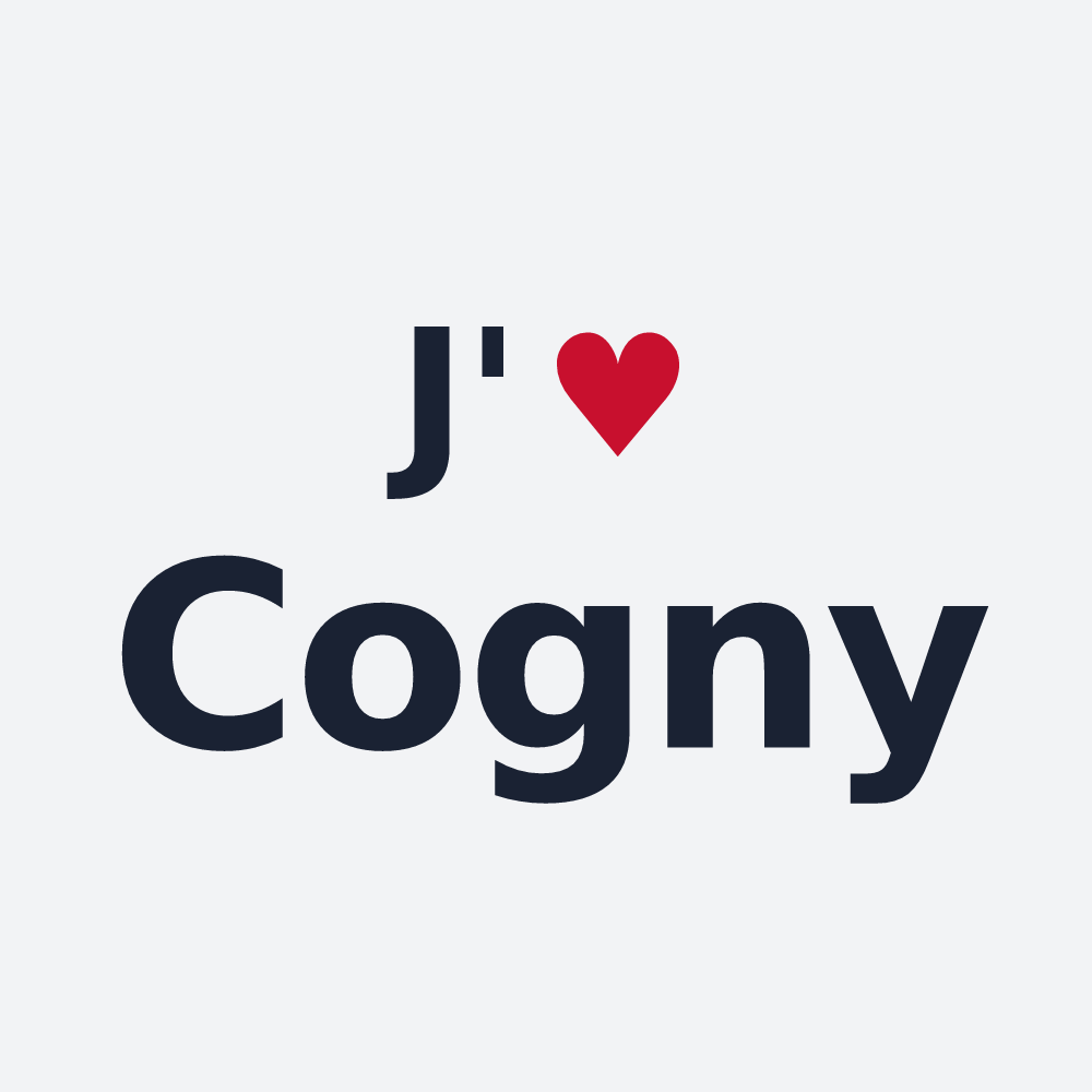 Poster personnalisé Cogny — design J'aime Cogny