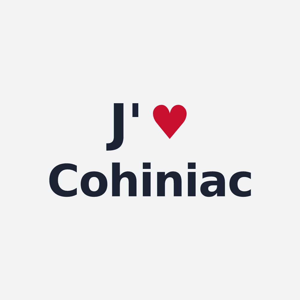 Poster personnalisé Cohiniac — design J'aime Cohiniac