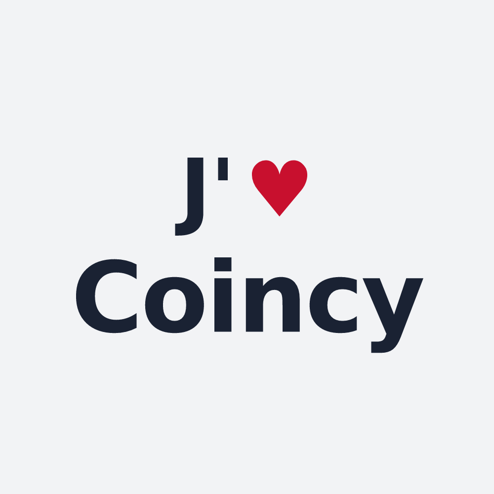 Poster personnalisé Coincy — design J'aime Coincy