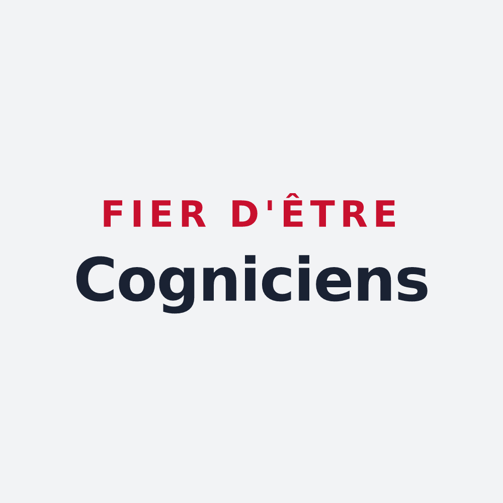 Poster « Fier d'être Cogniciens » — design pour Coings