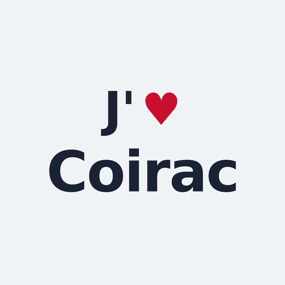Poster personnalisé Coirac — design J'aime Coirac
