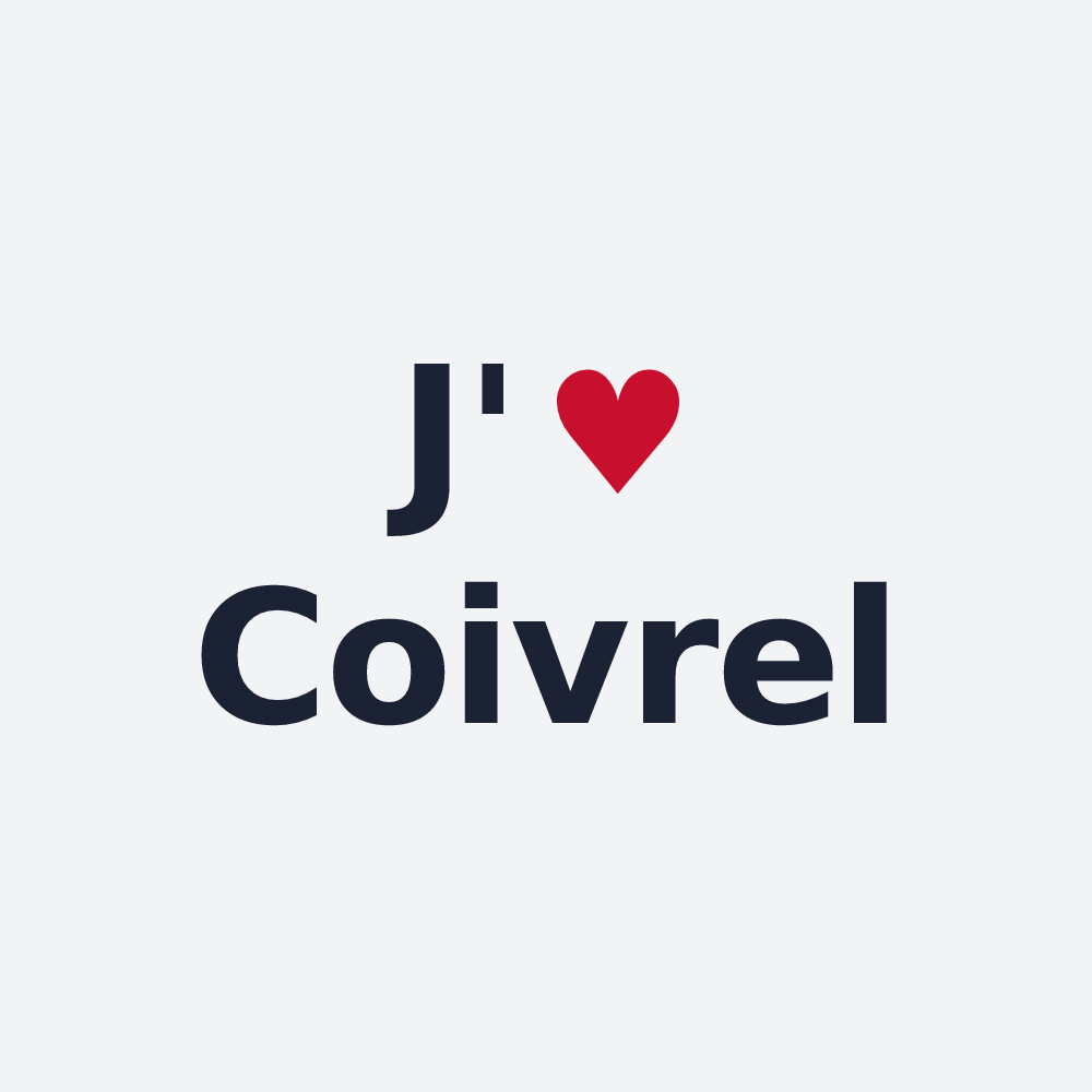 Poster personnalisé Coivrel — design J'aime Coivrel