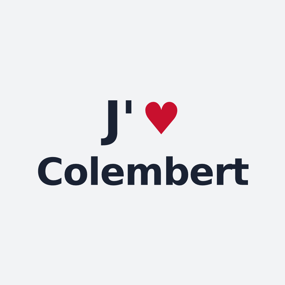 Poster personnalisé Colembert — design « J'aime Colembert » imprimé sur le poster