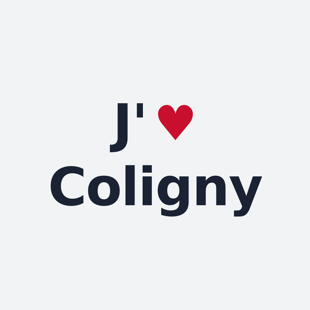 Poster personnalisé Coligny — design J'aime Coligny