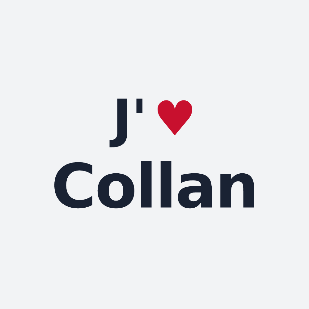 Poster personnalisé Collan — design J'aime Collan