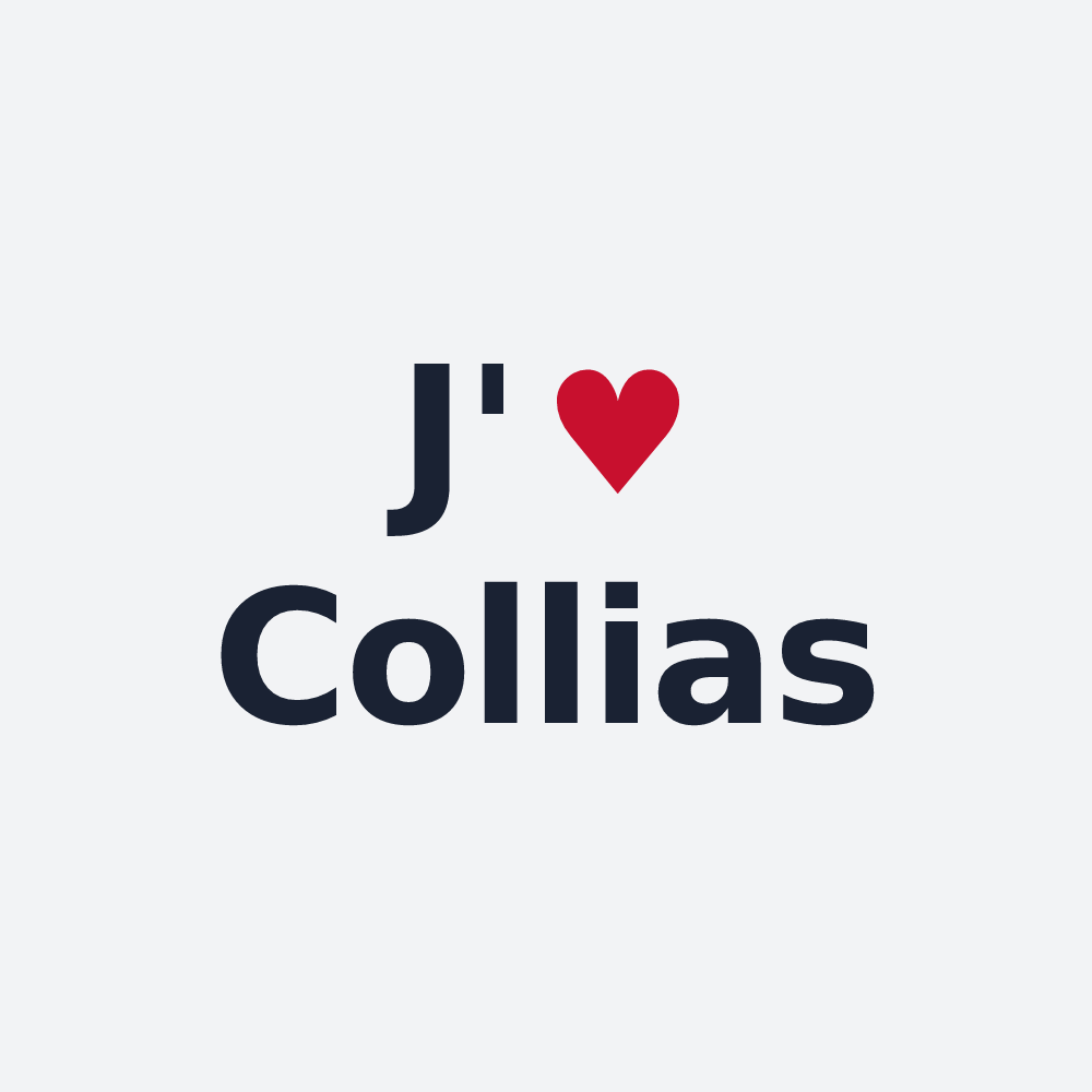 Poster personnalisé Collias — design J'aime Collias