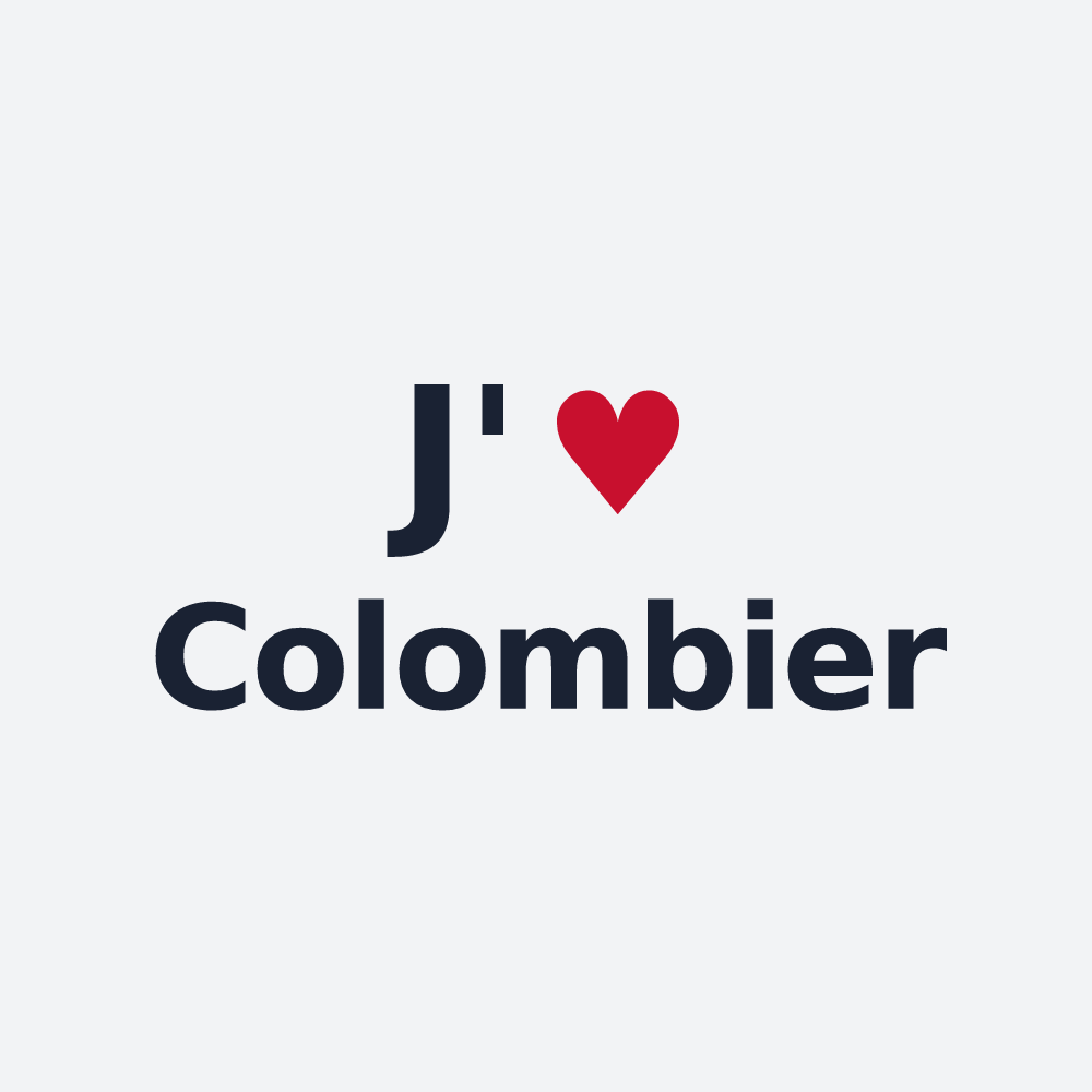 Poster personnalisé Colombier — design J'aime Colombier