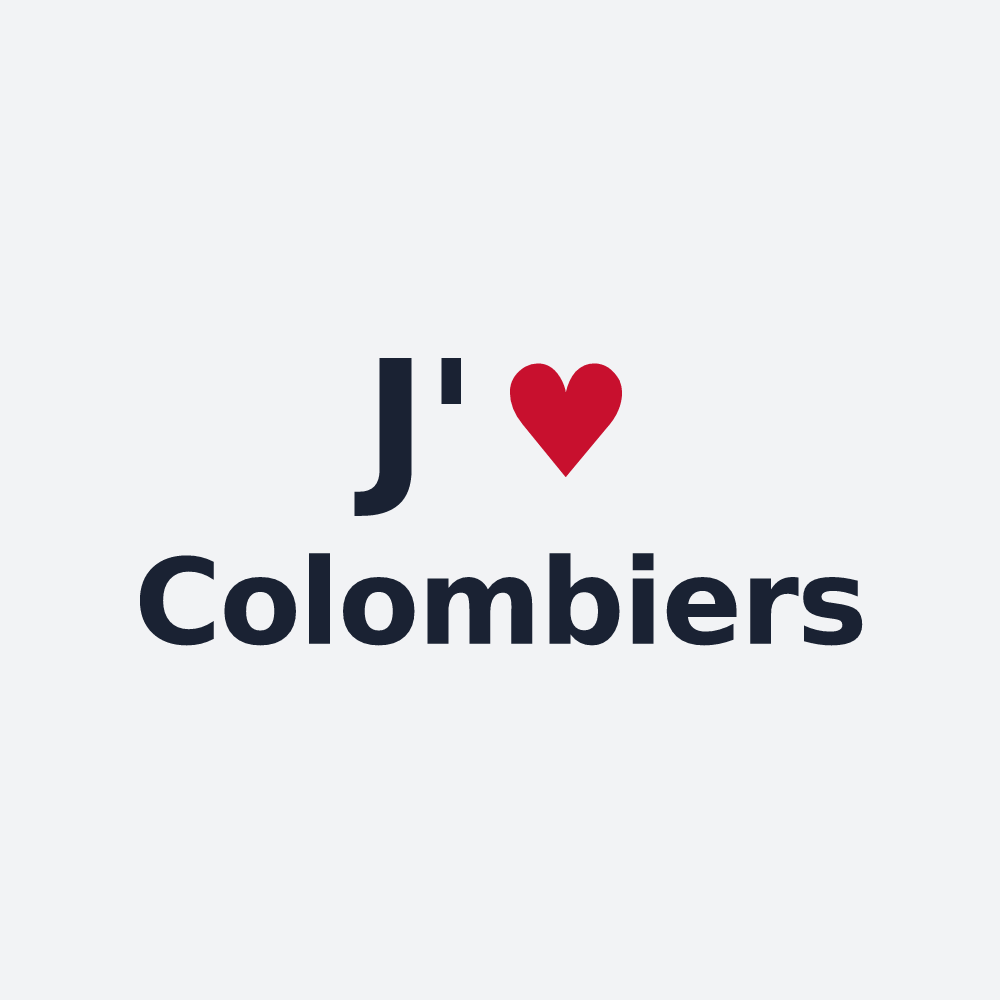 Poster personnalisé Colombiers — design J'aime Colombiers