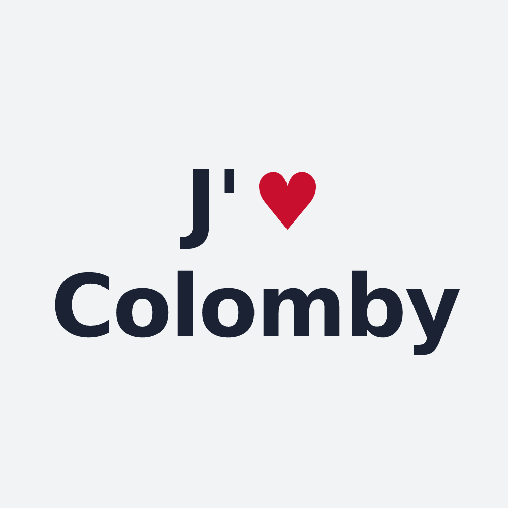 Poster personnalisé Colomby — design J'aime Colomby
