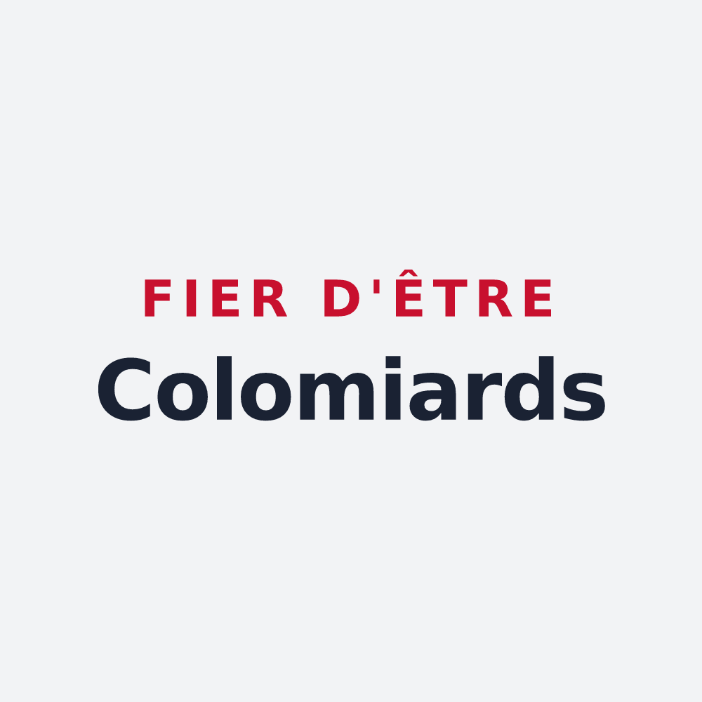 Poster « Fier d'être Colomiards » — design pour Colomieu