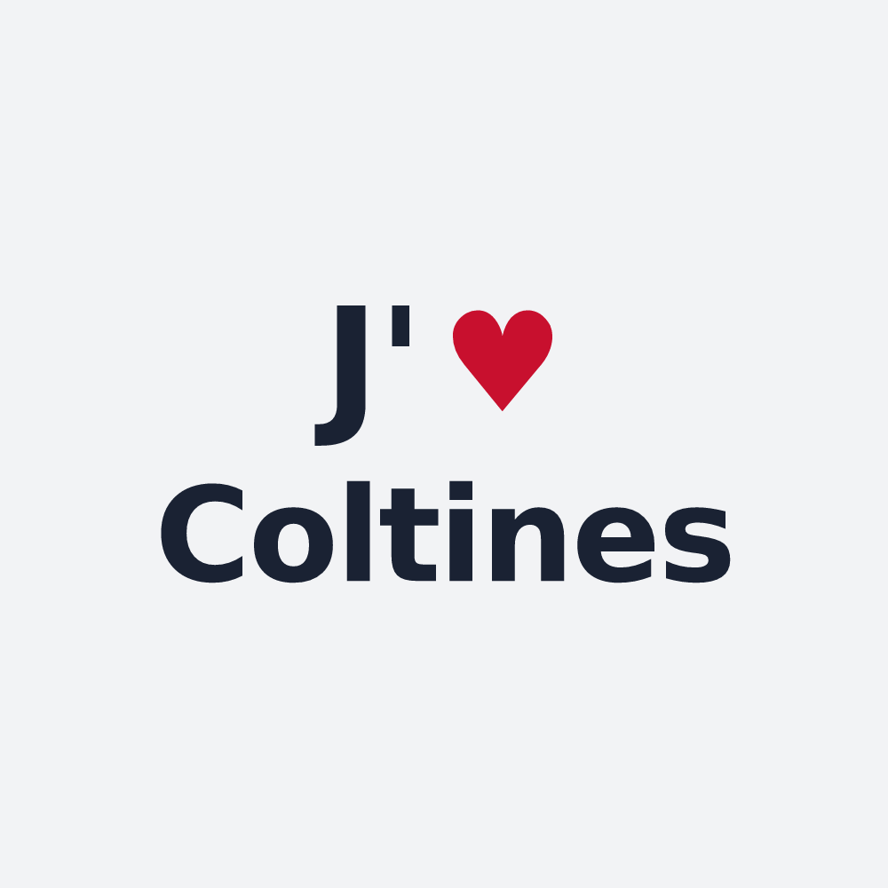 Poster personnalisé Coltines — design J'aime Coltines