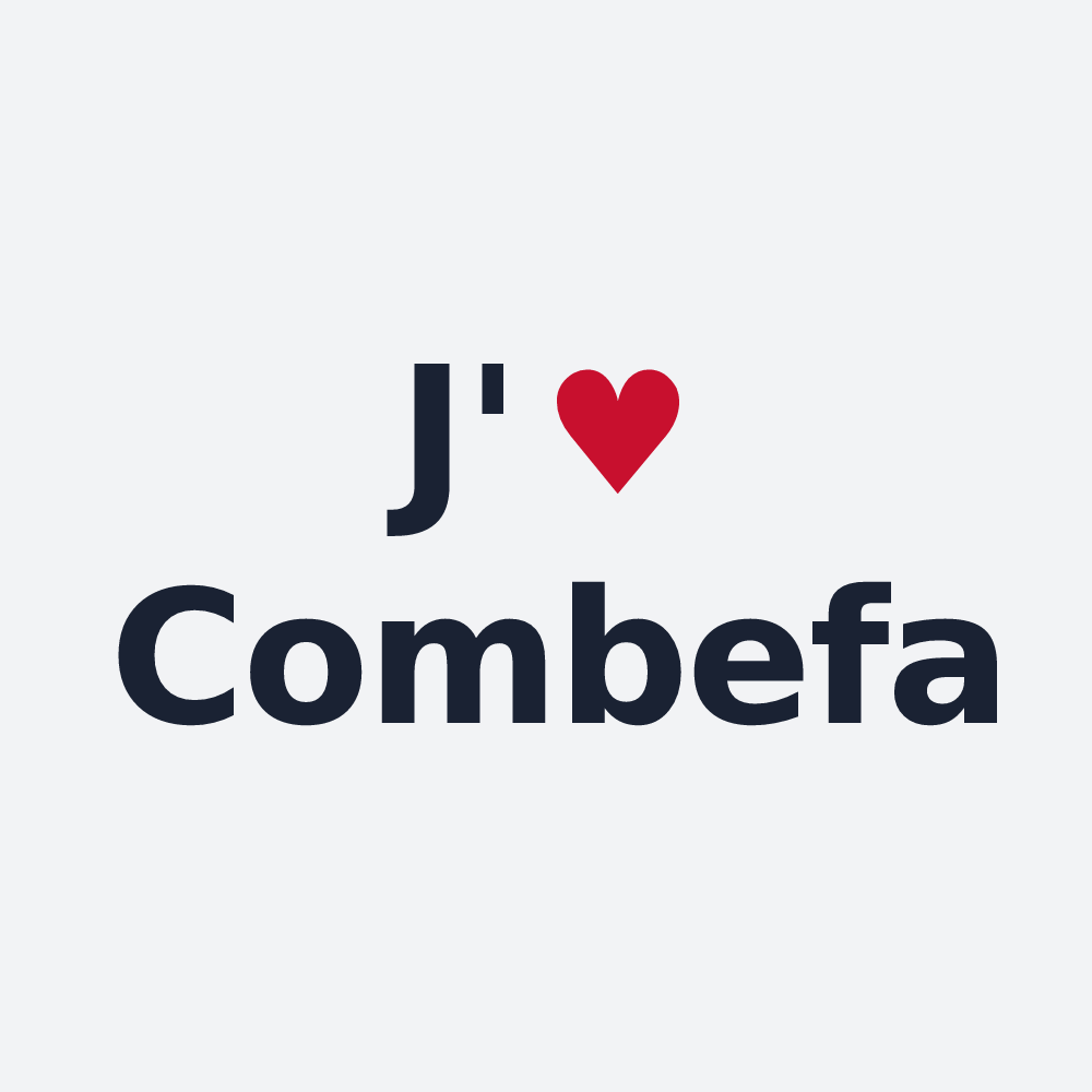 Poster personnalisé Combefa — design J'aime Combefa