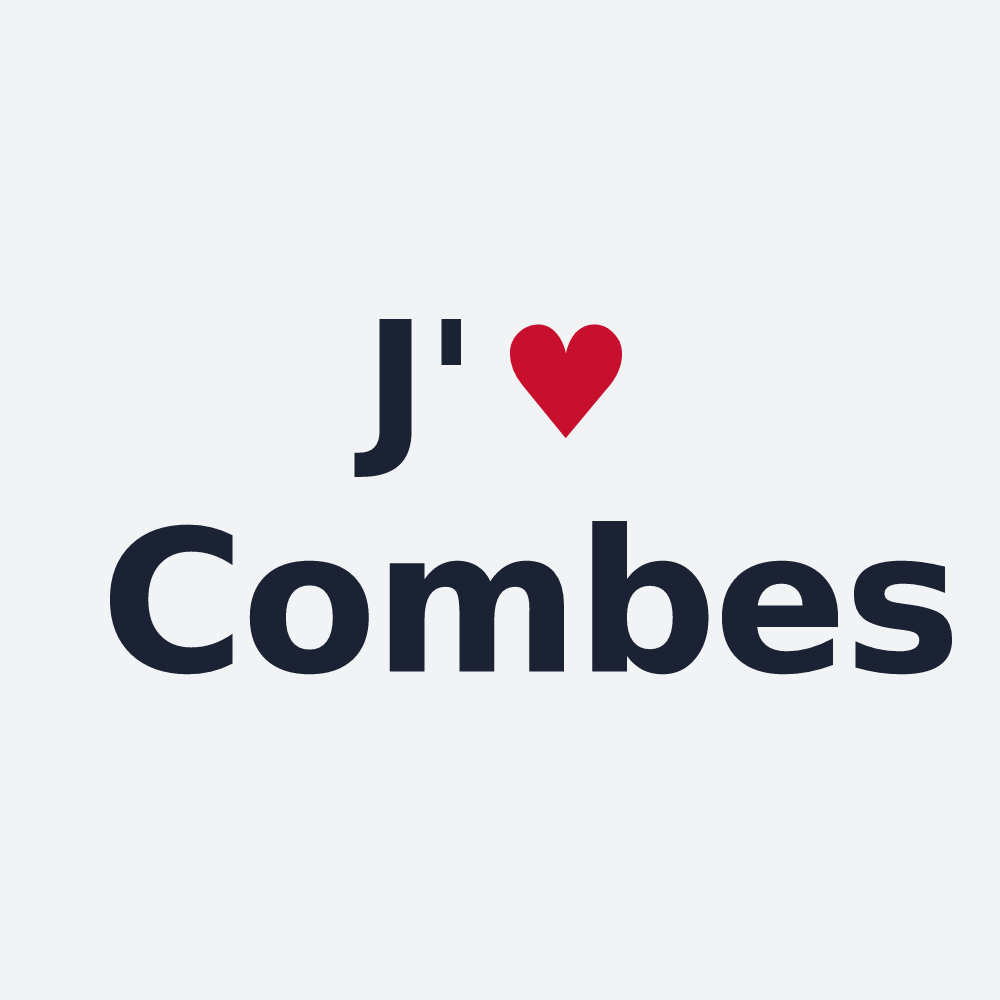 Poster personnalisé Combes — design J'aime Combes